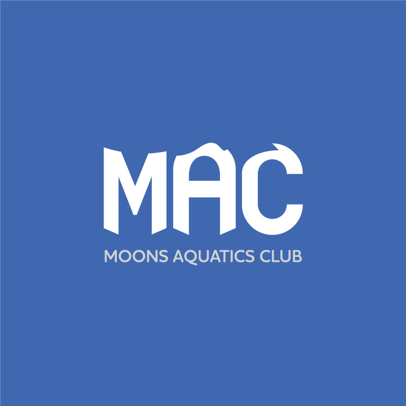 MAC(Moons Aquatics Club) swimming logo design