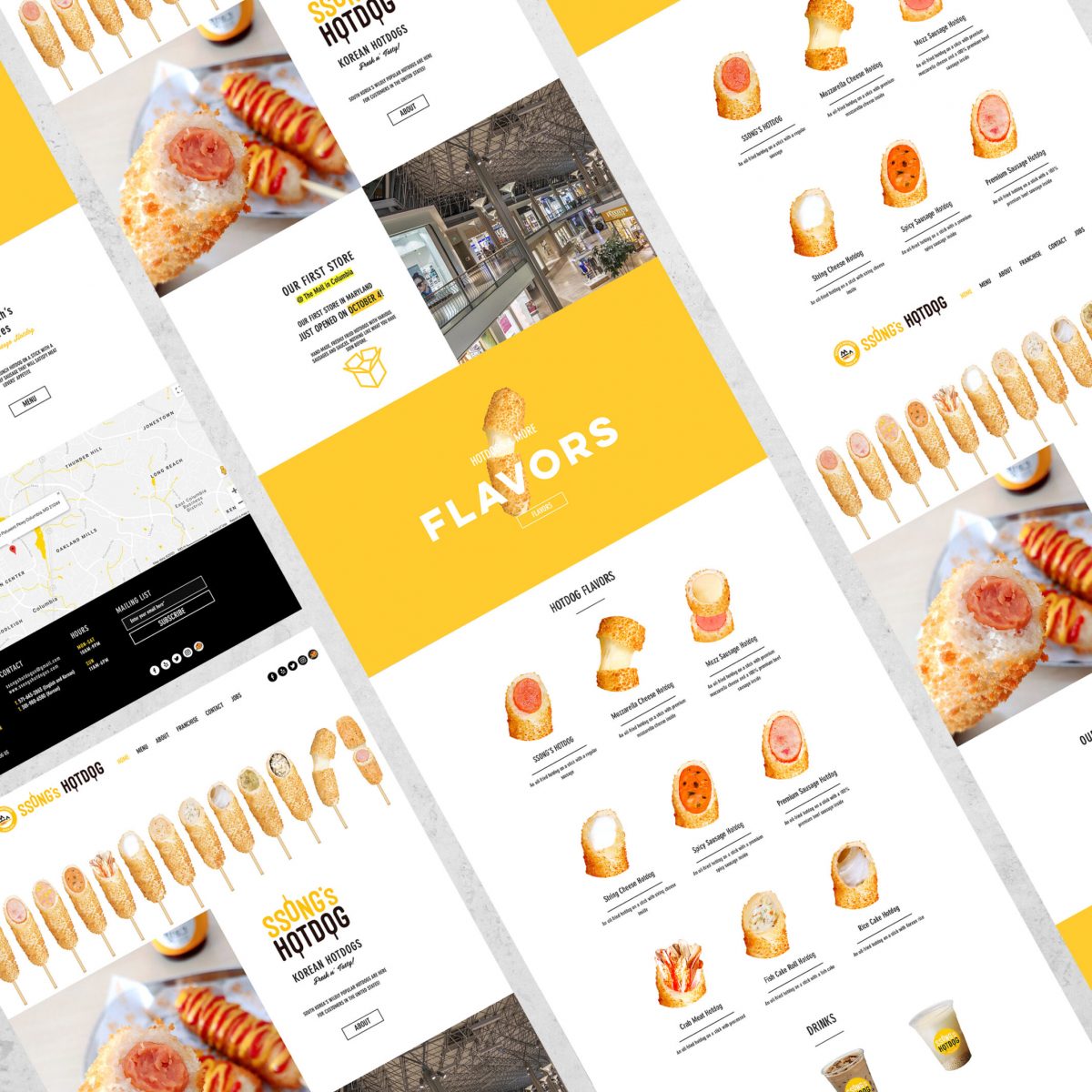ssong's hotdog website design layout